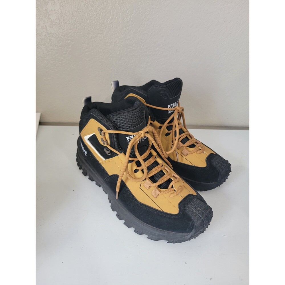 Mac Sport Men's Hiking Boots Size 12 Black Yellow With Extra Cushioned Insoles
